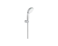 GROHE Vitalio Go 100 – Hand Shower Set (Rain Spray Hand Shower 10 cm with Anti-Limescale System and Silicone Ring, Shower Hose 1.75 m, Wall Holder, Min. Recommended Pressure 1.0 Bar), Chrome, 26198000