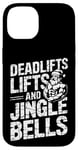 iPhone 14 Funny Deadlifts and Jingle Bells Santa Claus Gym Fitness Pun Case