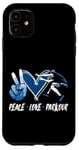 iPhone 11 Parkour Free Running Traceur Girl Peace Love Parkour Case