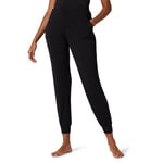 Amazon Essentials Women's Lightweight Knit Jersey Jogger Lounge Sleep Pyjama Bottoms with Pockets, Black, XXL