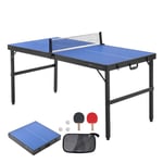 VEVOR Table de ping-pong table de tennis de table pliable avec filet 2 raquettes