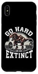 Coque pour iPhone XS Max Go Hard or Go Extinct, motivation pour l'entraînement en salle de sport T-Rex Deadlift