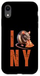 Coque pour iPhone XR Funny NY City Rat Mangeant Pizza Pepperoni