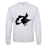 Sweat Shirt Homme Halloween Sorciere Balai Nez Crochu Magique