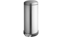 Addis 30 litre Family Dome Pedal Kitchen Waste Trash Bin with inner, Stainless Steel Finish MOB