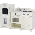 Cuisine enfant Little Chef dinette en bois blanche fille garçon jeux TD-11413W