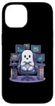 iPhone 14 Funny Ghost Gamer Halloween Console PC Cute Gaming Ghost Case