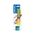 Pilot FriXion Light Överstrykningspenna gul, raderbar, 2-pack