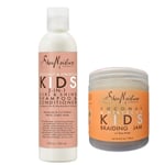 Shea Moisture Coconut&Hibiscus Kids 2-in-1 Shampoo And Conditioner&Braiding Jam