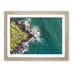 Arrowhead Point Golf Course In California Modern Art Framed Wall Art Print, Ready to Hang Picture for Living Room Bedroom Home Office Décor, Oak A2 (64 x 46 cm)