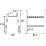 Banc de douche avec deux poignées grande taille Pellet