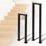 Rampe d'escalier en fer en forme de u Garde-corps en fer Main courante tube carré pour intérieur & extérieur pour escalier 95 cm - Hengda