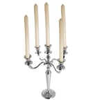 5 Candle Candelabra - Silver Nickel Plated Christmas Houseware Gifts