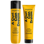 Matrix A Curl Can Dream Cleansing Shampoo Infused with Manuka Honey Extract 300ml and Hair Mask 250ml Bundle for Curls and Coils