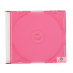 1 Single CD Jewel Case 5.2mm Spine Slim Pink Tray New Empty Replacement Cover