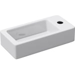 Vasque à poser blanc design BR3053L - Mai & Mai - Rectangulaire - Céramique - Lavabo suspendu ou à poser