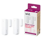 WiZ Capteur de Contact – Surveillance Domestique, Alarmes Lumineuses, Installation Facile, Notifications, Contrôle Via Application, Connecté avec Caméra et Lumières WiZ, Double Pack