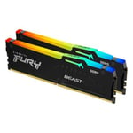 Kingston Fury Beast RGB 64GB (2x32GB) 5600Mhz RAM DDR5 Memory Kit - KF556C40BBAK2-64