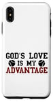 Coque pour iPhone XS Max God's Love is My Advantage Christian Tennis Jesus Christ