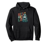 Let's Lit Funny Cute Green Christmas Tree Lights Pullover Hoodie