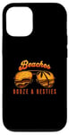 Coque pour iPhone 12/12 Pro Beaches Booze & Besties Lunettes de soleil aviateur