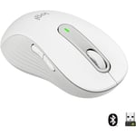 Logitech Signature M650 L LEFT - Souris - grande taille - pour gauchers - optique - 5 boutons - sans fil - 2.4 GHz, Bluetooth - récepteur USB Logitech Logi Bolt - blanc cassé