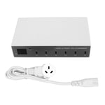 140 W USB C -laturi Virtalähde 6-porttinen PD-laturi Matkapuhelimen digitaalinen älykäs pikalatausasema iPhonelle Android-puhelimelle 100-240V AU-pistoke