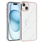 Coque en TPU marbré pour iPhone 14 Plus/15 Plus