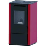 Punto Fuoco Poêle à Granulés Vania 9,5Kw Rouge