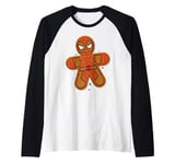 Marvel Deadpool + Wolverine Holiday Matching Gingerbread Man Raglan Baseball Tee