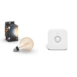 Philips Hue White Ambiance, ampoule LED connectée E27 Filament G125 Giant Globe & Motion Sensor Détecteur de mouvement sans fil