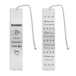 Jzxwan Grandad Gifts for Grandchild, Personalized Grandad Birthday Gift Ideas, Unique Christmas Bookmark to Best Grandad, I Love My Favorite Grandad Valentines Day Present