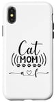 Coque pour iPhone X/XS Cat Mom AF Best Moms Ever Moms of Kitties Funny Kitten Humour