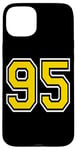 iPhone 15 Plus Number 95 in Yellow White Black Case