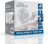 Desk Fan 9 inch Oscillating Portable Rotating Cooling 2 Speed Home Office