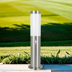 Lumière de Plancher Extérieur Massif Inox H45cm Blanc E27 Route Außenwegleuchte