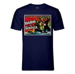 T-Shirt Homme Col Rond King Kong Versus Godzilla Vieille Affiche De Film Rétro Poster Cinéma Vintage