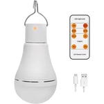 Ampoule rechargeable usb avec télécommande,7W led dimmable,urgence camping extérieur