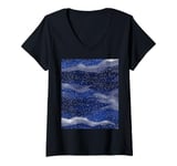 Womens Starry Night Sky Art for Stargazers and Nature Lovers V-Neck T-Shirt