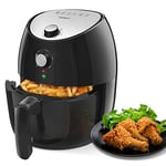 Friteuse sans huile 3.5L, friteuse à air chaude, 1500 W, panier de friture anti-adhérant, fonction d'arrêt automatique. Sans BPA, facile à nettoyer.