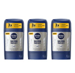 Nivea Men Silver Protect Antibacterial Stick Deodorant 50ml 3, 5 Pack