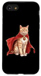 Coque pour iPhone SE (2020) / 7 / 8 Cape de super-héros orange pour chat et chaton