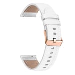 Garmin / Huawei / Samsung Armband för olika klockmodeller, 18/20 mm läderarmband White 20MM