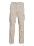 JACK & JONES Mens Tucker Cargo Trouser Silver Cloud 30W / 30L