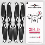 Master AirScrew Phantom 4 (Adv/Pro) - Propellrar (svarta, 4-pack)