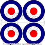 RAF Lot de 4 autocollants en vinyle Motif avions de la Royal AirForce de type D 50 mm