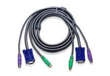 ATEN – KVM cable, 2xPS/2 ma-ma and 1xHD15 ma-fe, 5m (2L-5005P/C)