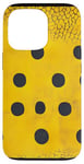 Coque pour iPhone 13 Pro Jaune Minimaliste Polka Dots Définition Vêtements