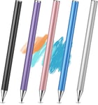 5pc Stylet Tactile, Stylet Tablette, Universel Capacitif Stylo, Stylet pour Tous Les écrans Tactiles, Stylos pour écran Tactile, Stylets pour Apple, iPad, Samsung Galaxy, iOS, Android