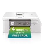 BROTHER MFC-J4340DWE Inkjet Printer with EcoPro Subscription|Wireless Colour Inkjet Printer | 4in1 (Print/Copy/Scan/Fax) | A4 | 4 mth free trial | Automatic ink | Free manufacturers guarantee|UK Plug